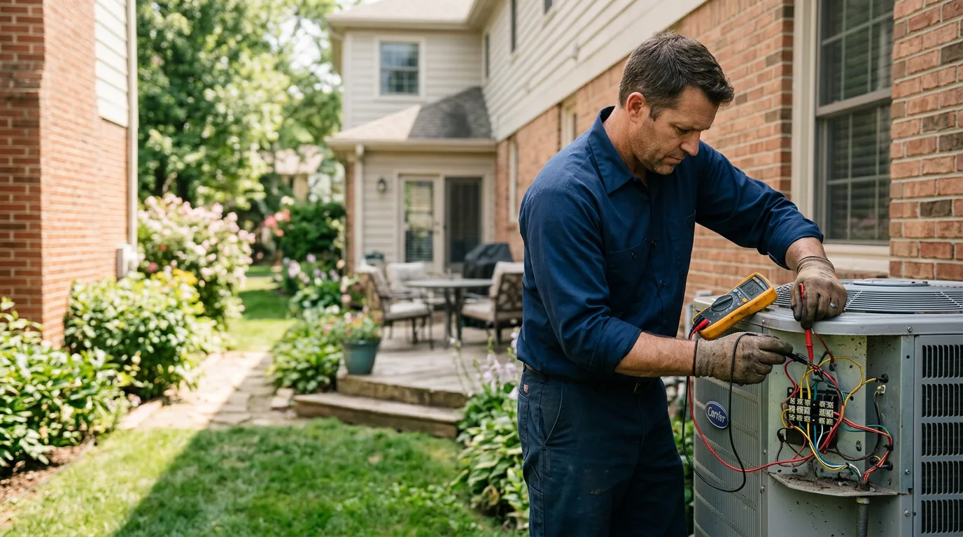 HVAC technician working near Oak Park, MN